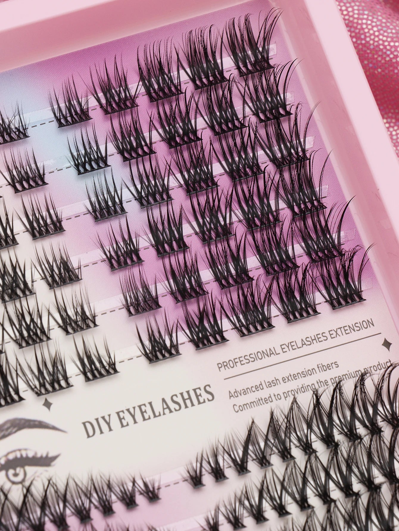 180 cluster mixed personalized eyelashes for Cheerleaders