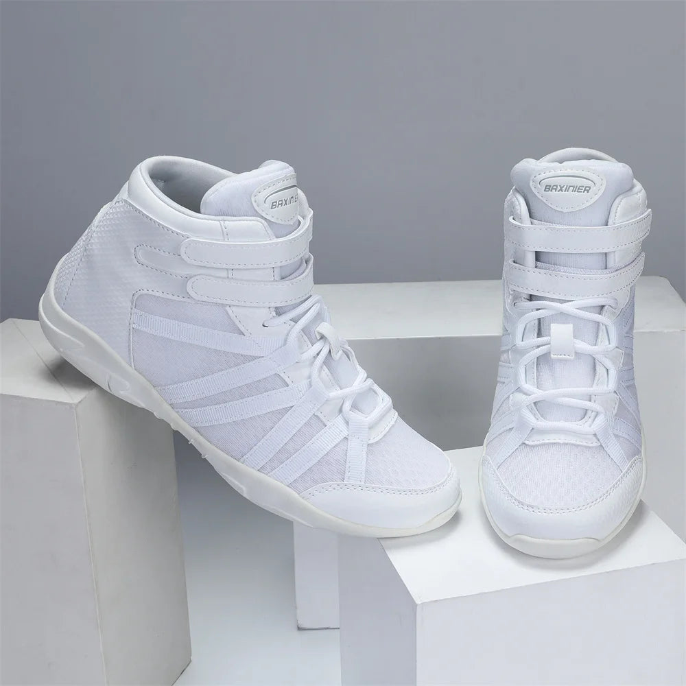 Girls White High Top Cheerleading Shoes
