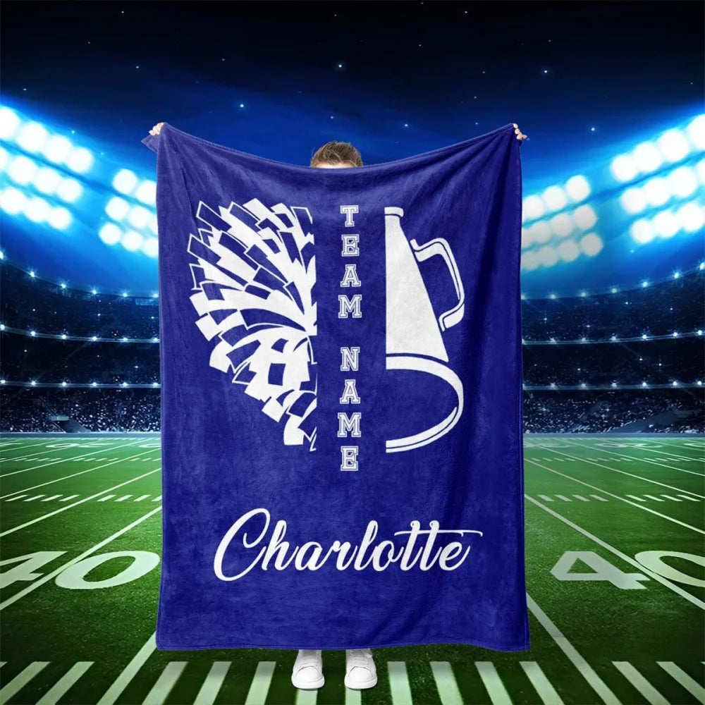 Custom Name Blanket - Personalized Cheerleading Team Design