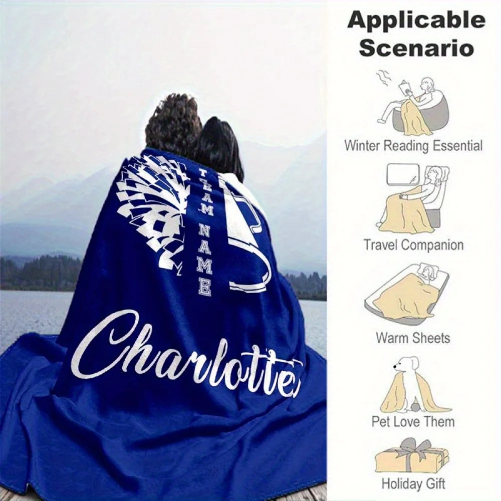 Custom Name Blanket - Personalized Cheerleading Team Design