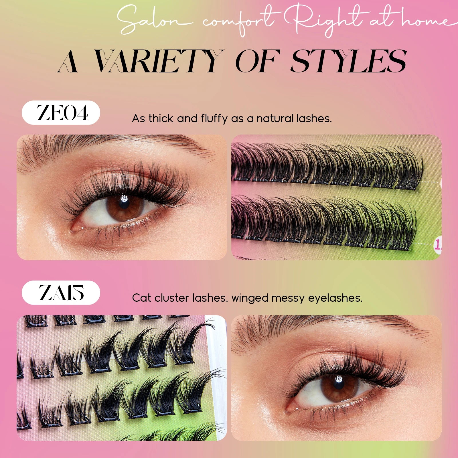 Self Adhesive Cluster Lashes