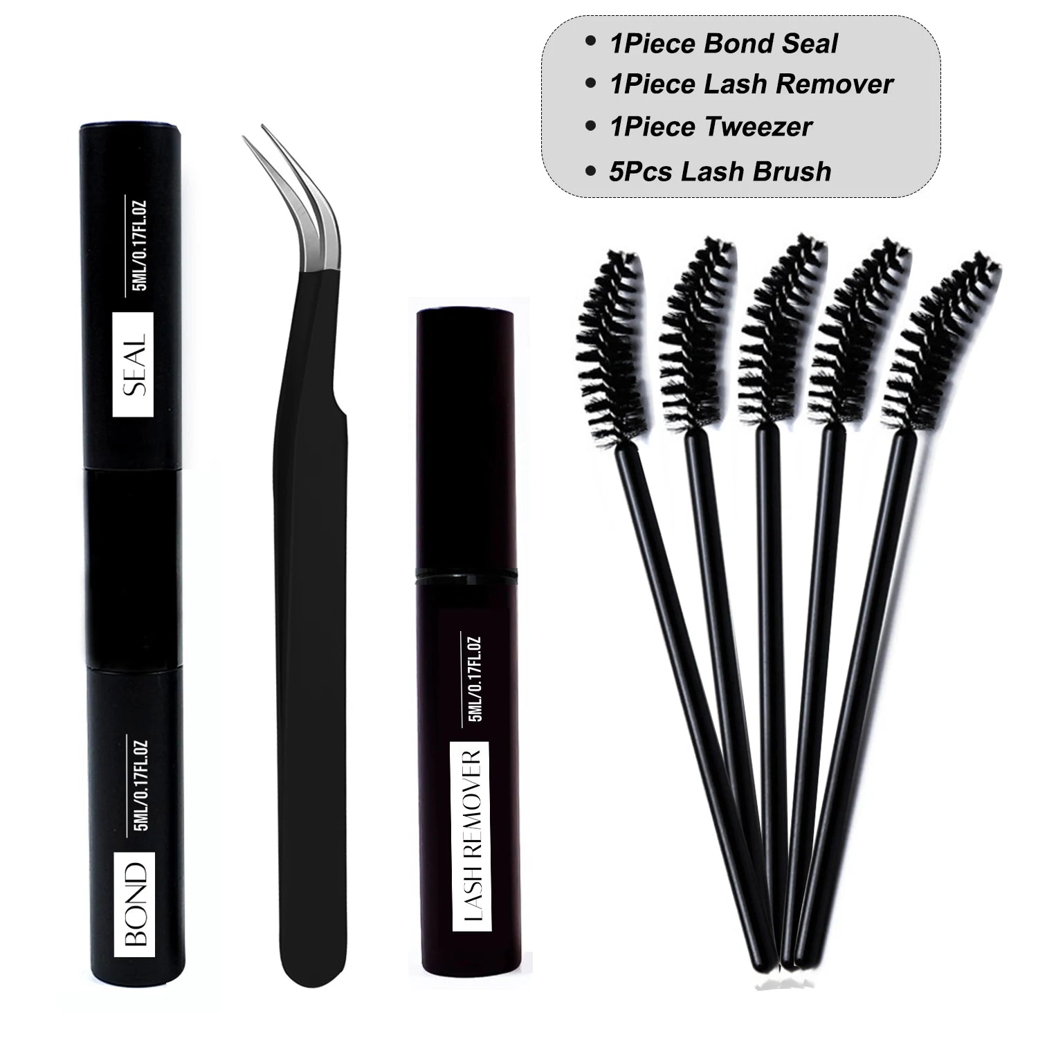 Lash Cluster Kit with Lash Glue Remover and Tweezers