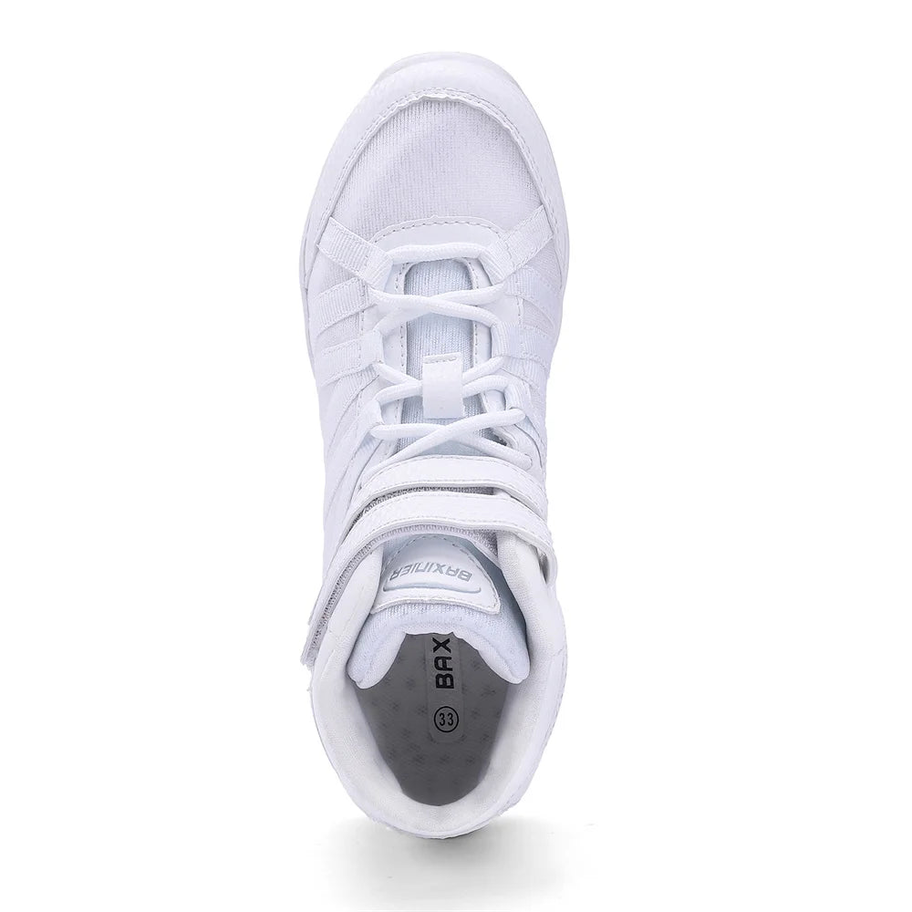 Girls White High Top Cheerleading Shoes