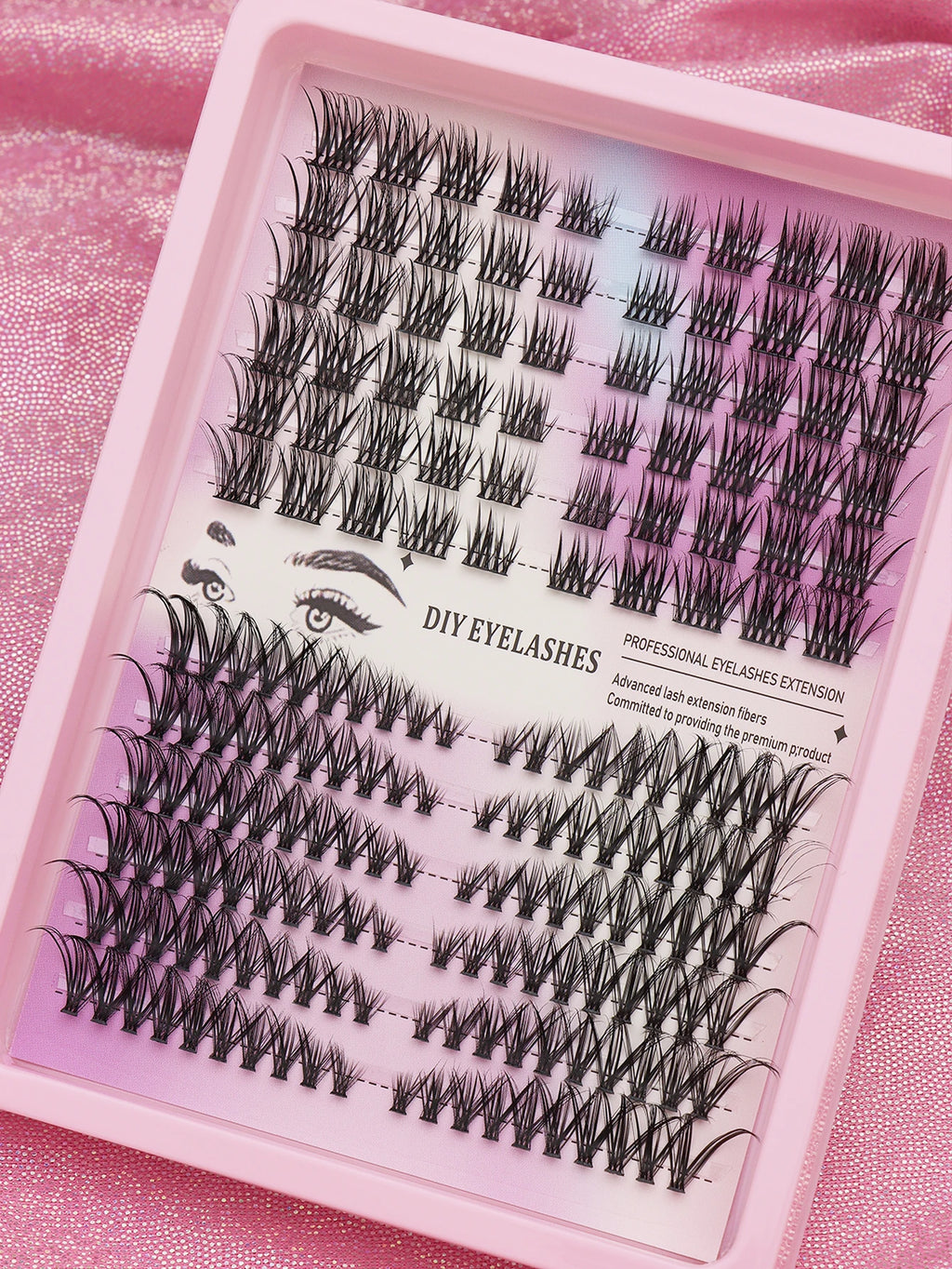 180 cluster mixed personalized eyelashes for Cheerleaders