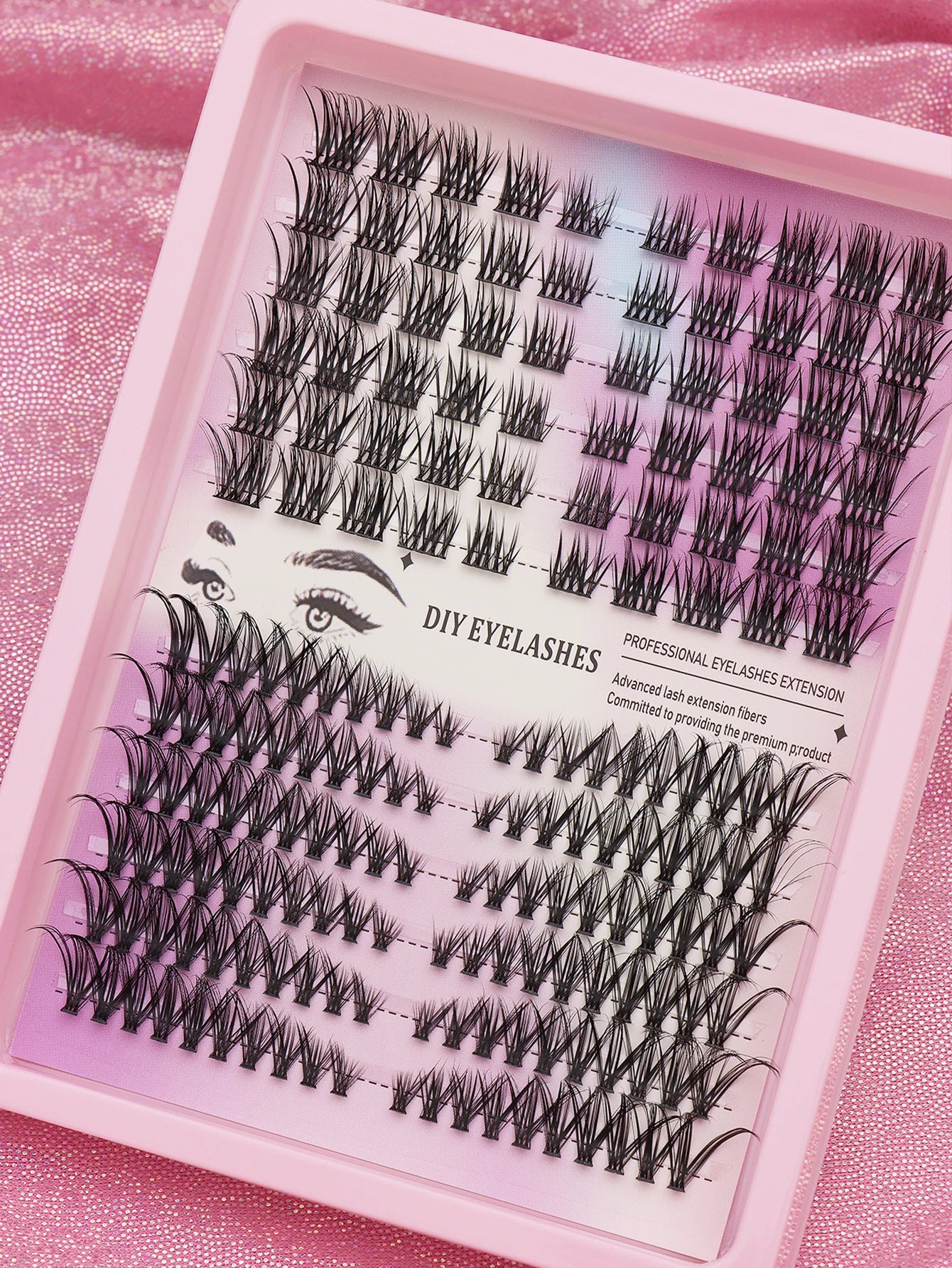 180 cluster mixed personalized eyelashes for Cheerleaders