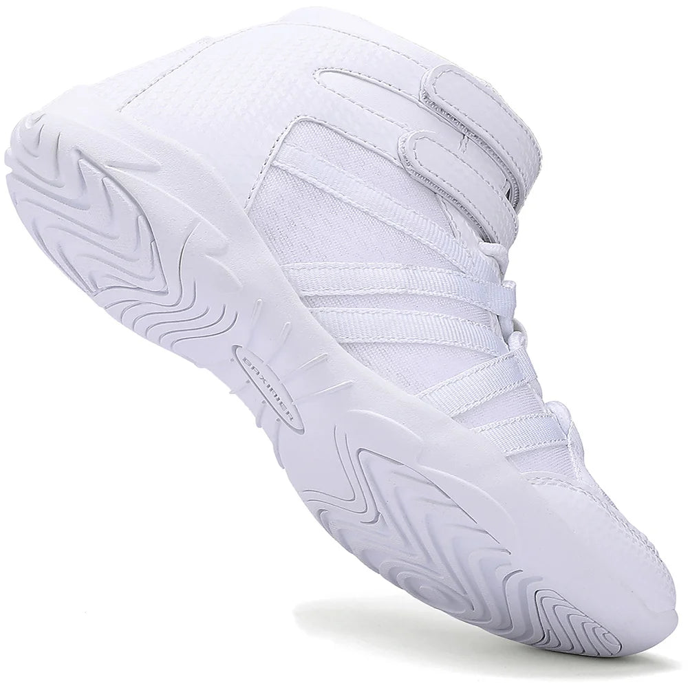 Girls White High Top Cheerleading Shoes