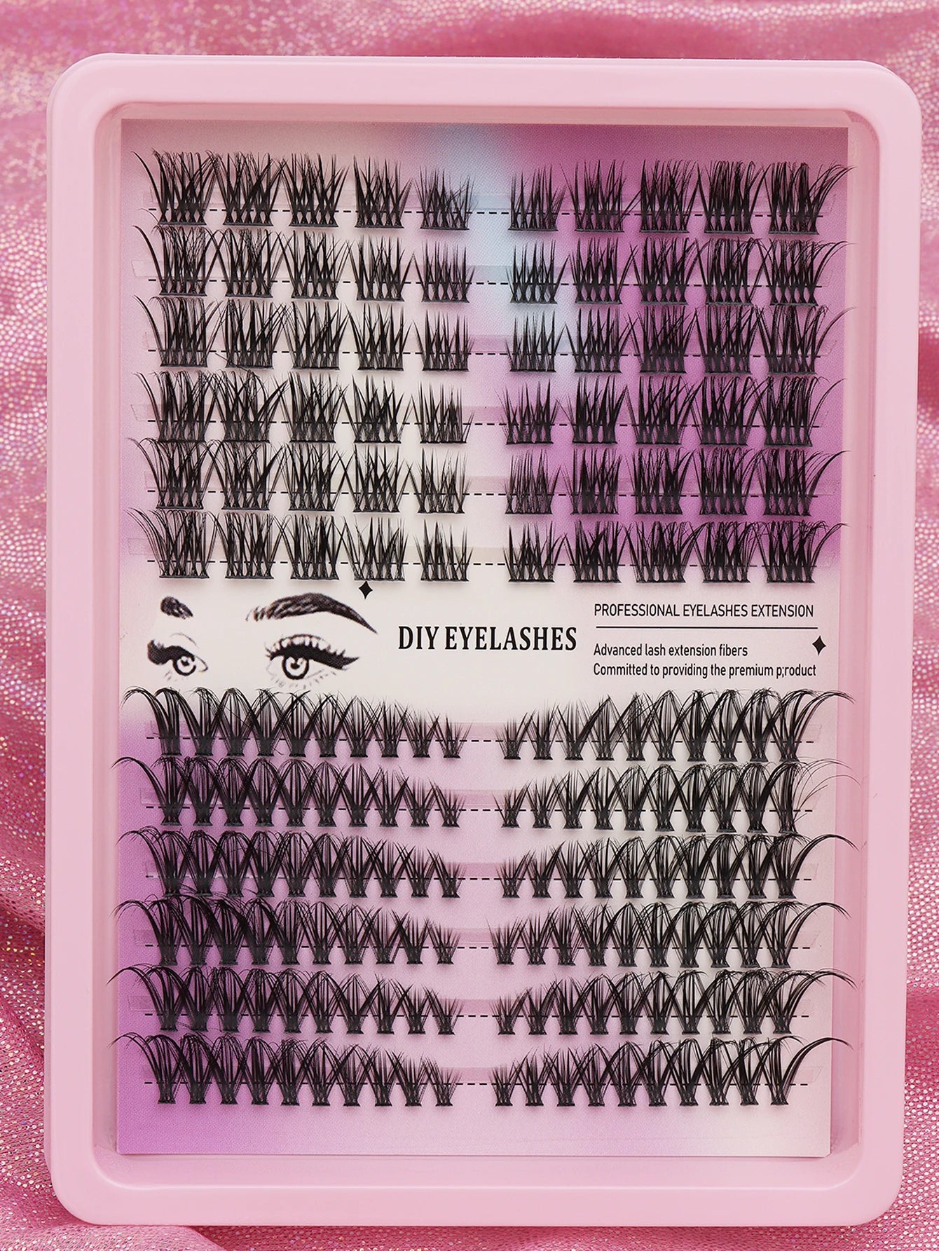 180 cluster mixed personalized eyelashes for Cheerleaders